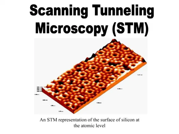 Scanning Tunneling Microscopy STM