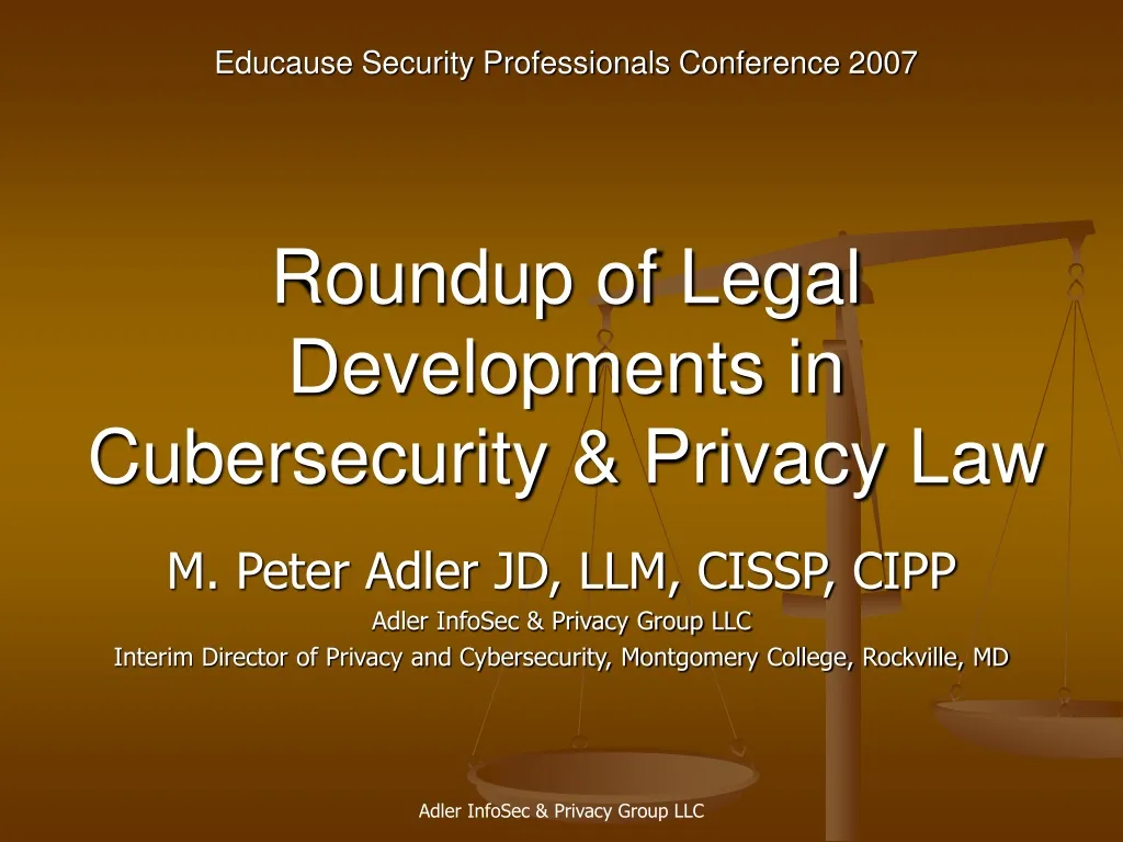 roundup of legal developments in cubersecurity privacy law