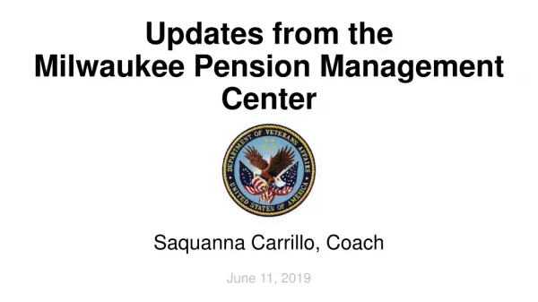 Updates from the Milwaukee Pension Management Center