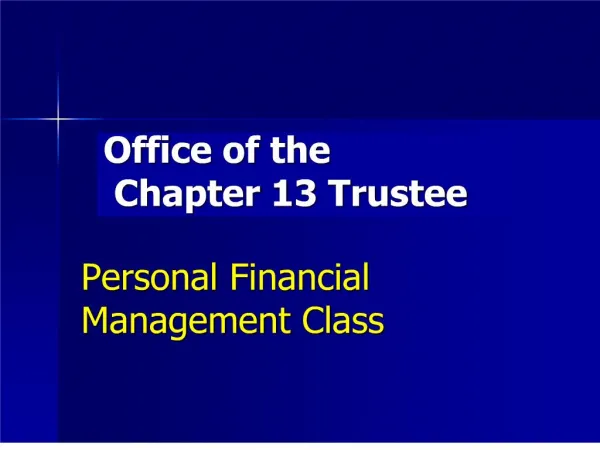 Office of the Chapter 13 Trustee