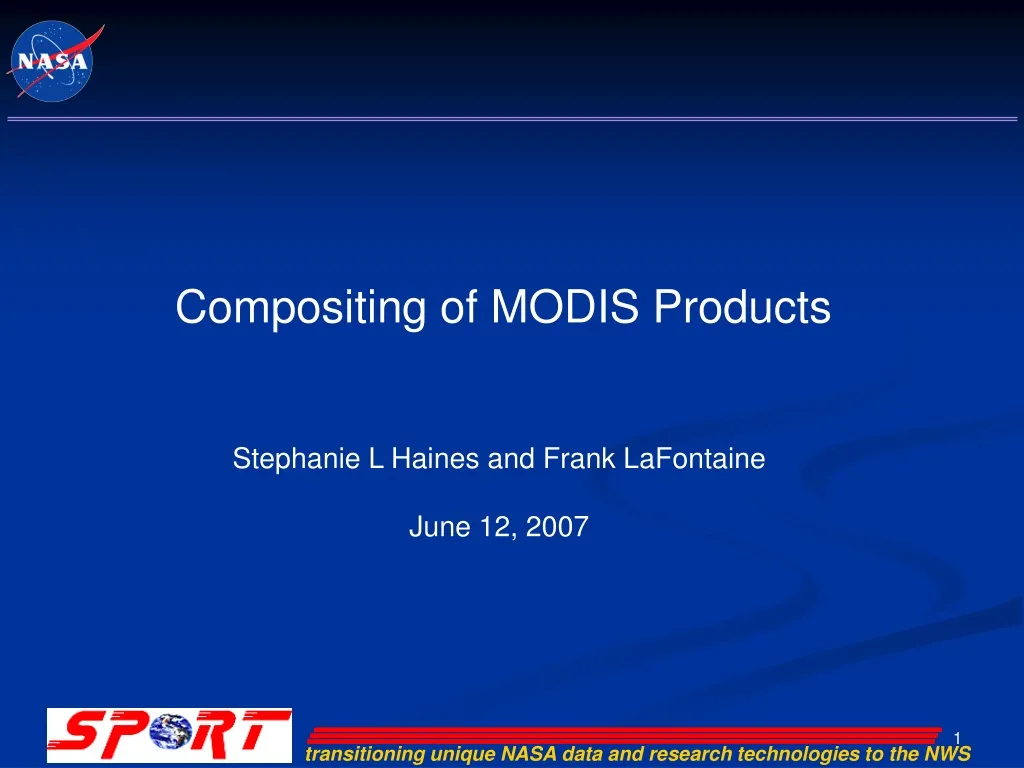 compositing of modis products