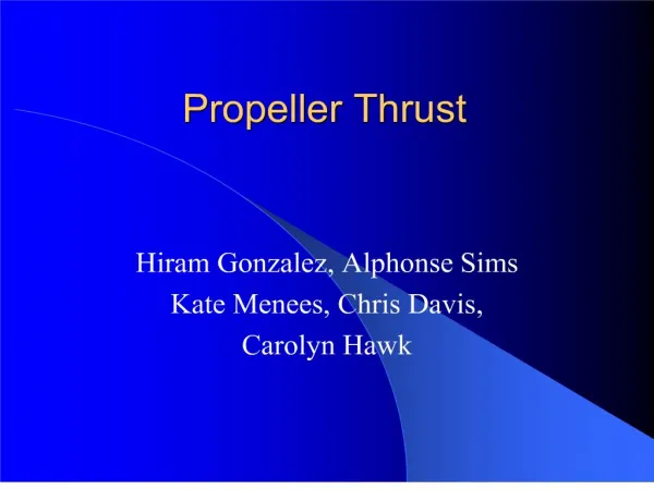 Propeller Thrust