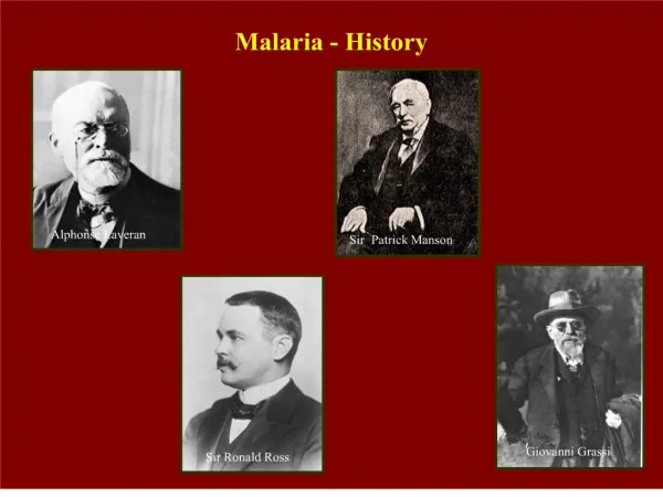 Malaria - History
