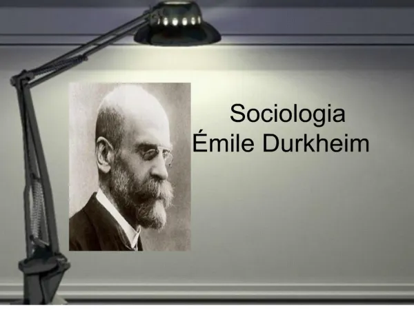 Sociologia mile Durkheim