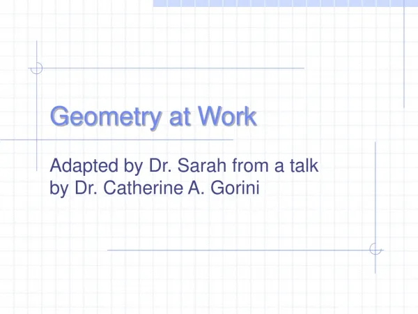 Geometry at Work