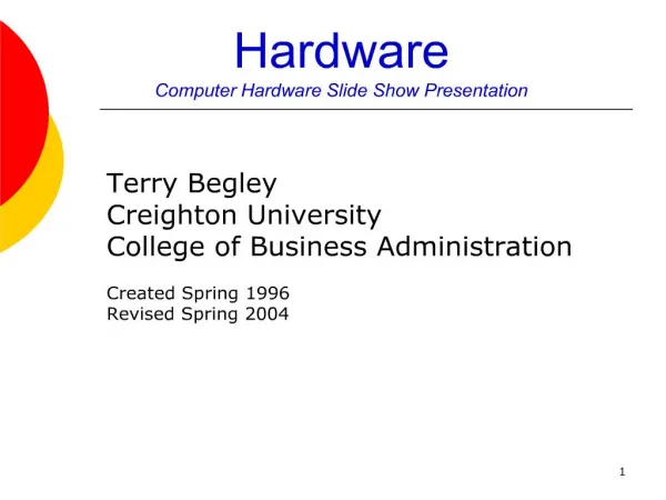 Hardware Computer Hardware Slide Show Presentation
