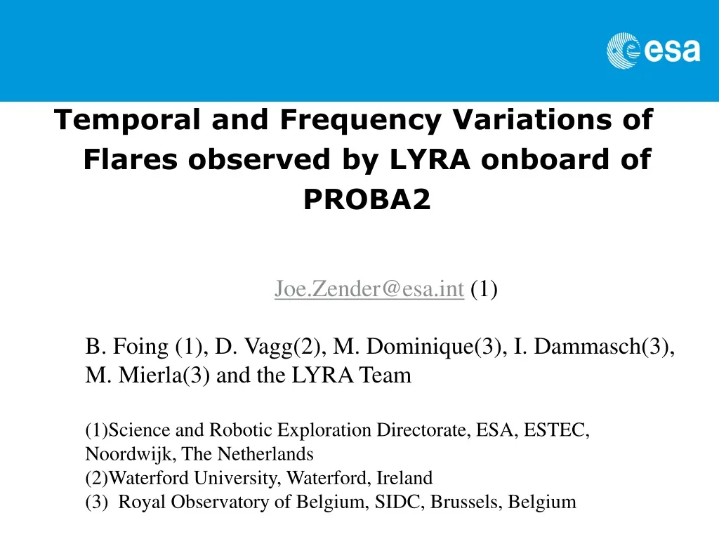 temporal and frequency variations of flares