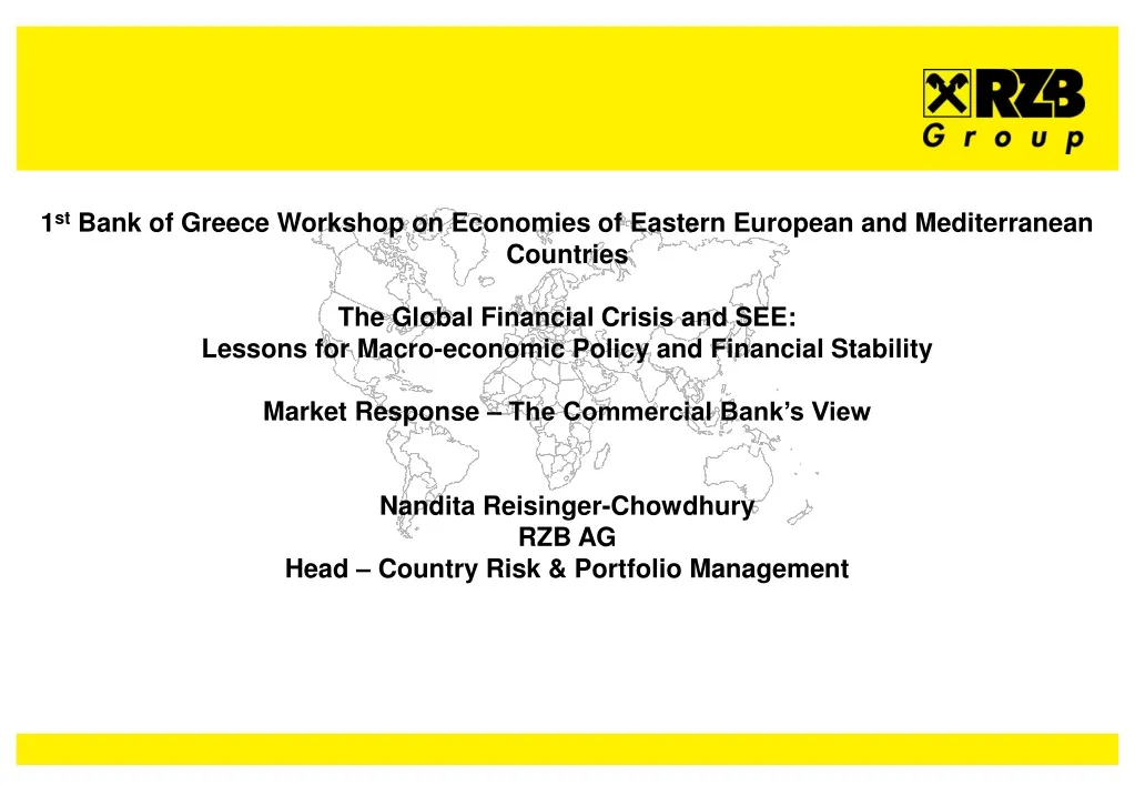 1 st bank of greece workshop on economies