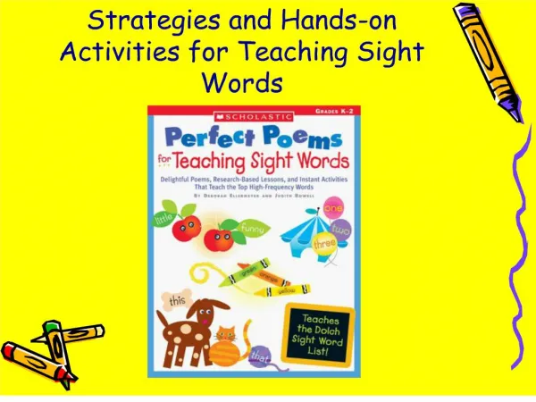 Strategies and Hands-on Activities for Teaching Sight Words