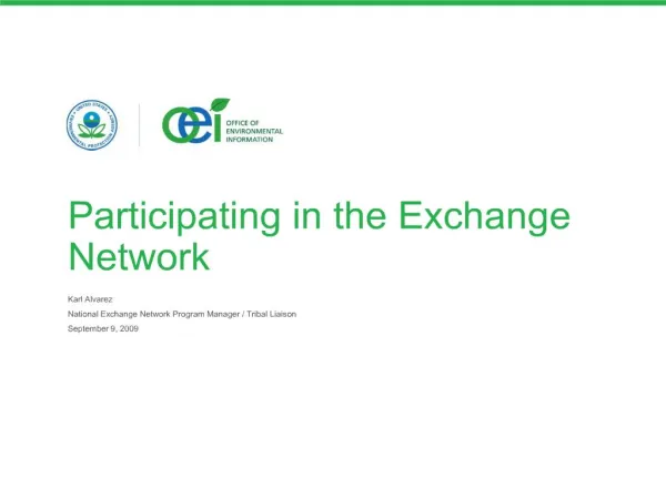 Participating in the Exchange Network
