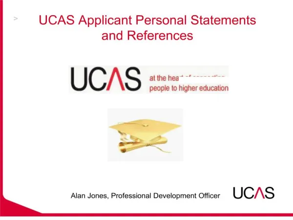 UCAS Applicant Personal Statements and References