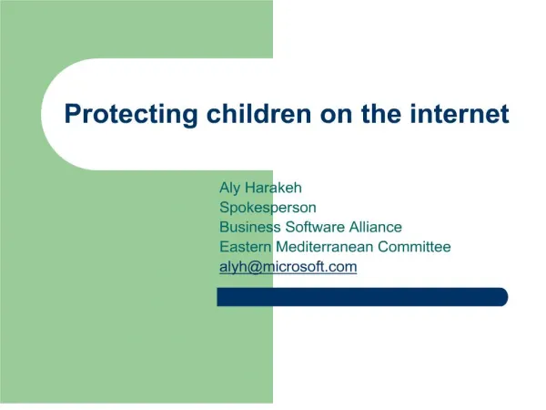 Protecting children on the internet