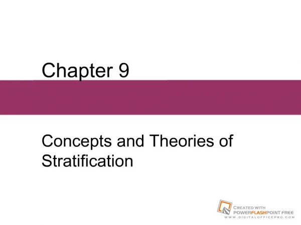 Chap 9 - Theories of Strat
