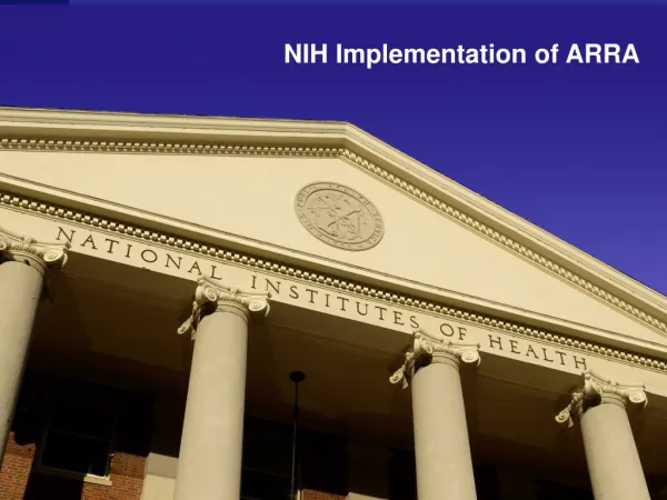 NIH Implementation of ARRA