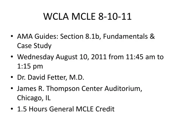WCLA MCLE 8-10-11