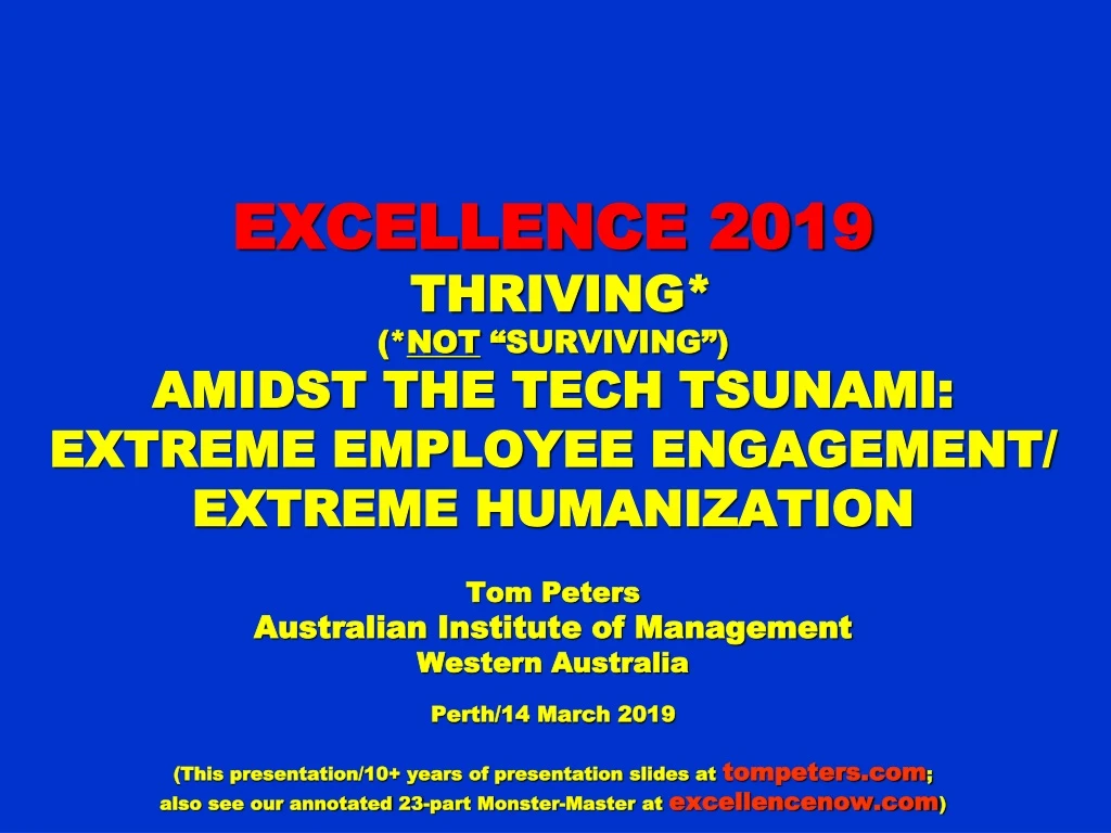 excellence 2019 thriving not surviving amidst