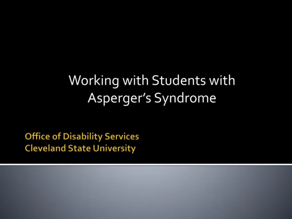 Office of Disability Services Cleveland State University