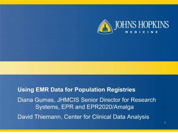 Using EMR Data for Population Registries