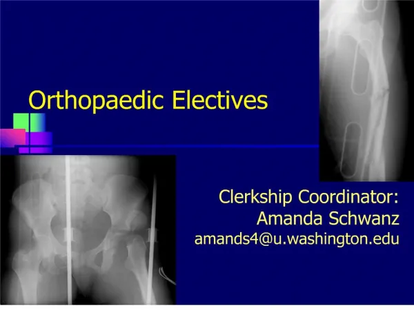 Orthopaedic Electives