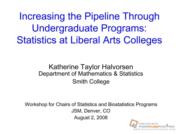 Increasing the Pipeline Through Undergraduate Programs ...