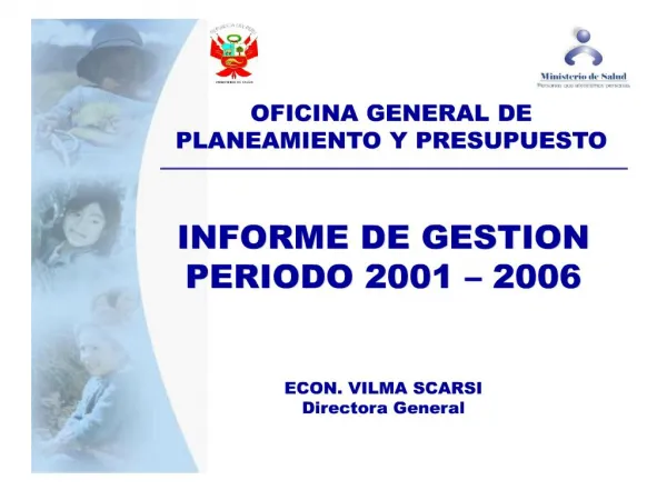 INFORME DE GESTION PERIODO 2001 2006