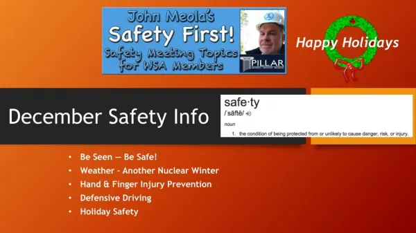 December Safety Info
