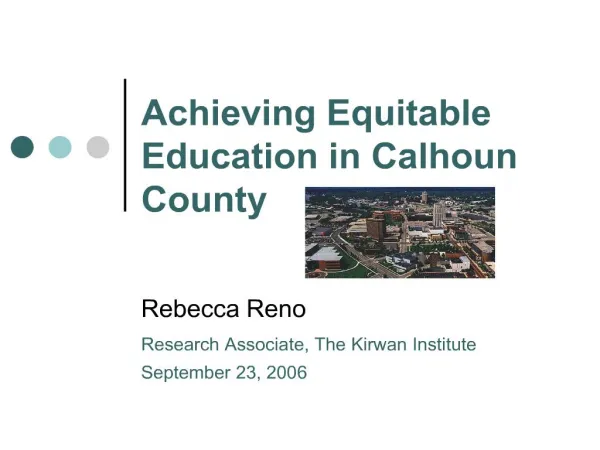 Achieving Equitable Education in Calhoun County