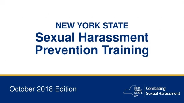 NEW YORK STATE Sexual Harassment Prevention Training