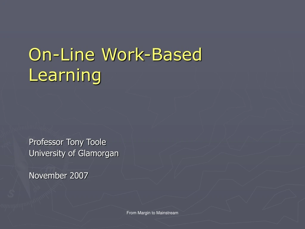 on line work based learning