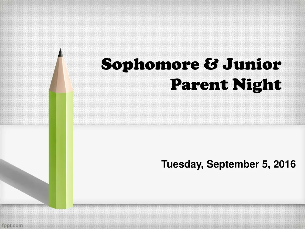 sophomore junior parent night