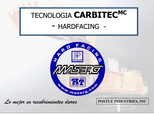 TECNOLOGIA CARBITECMC - HARDFACING -
