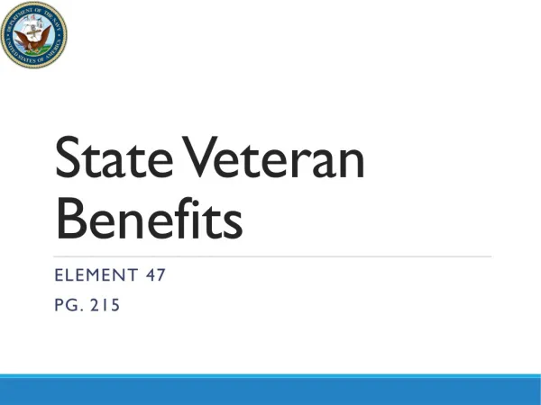 State Veteran Benefits