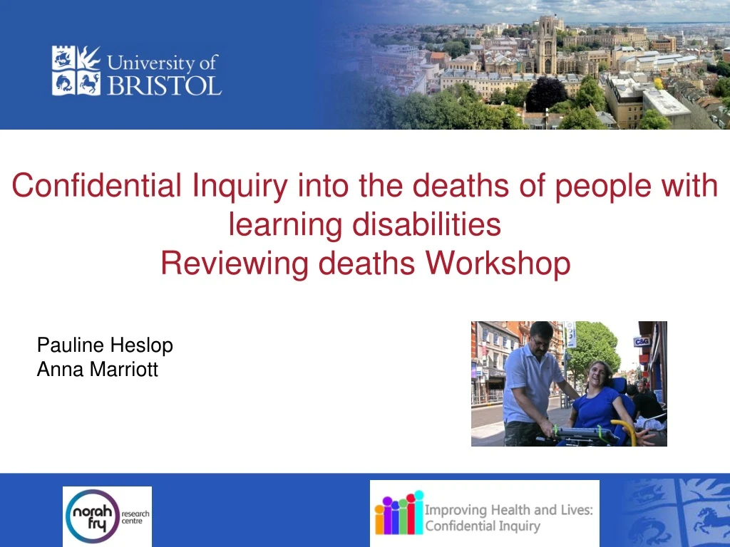 confidential inquiry into the deaths of people with learning disabilities reviewing deaths workshop