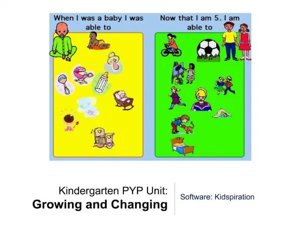 Kindergarten PYP Unit: Growing and Changing