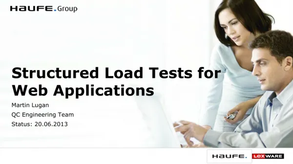 Structured Load Tests for Web Applications