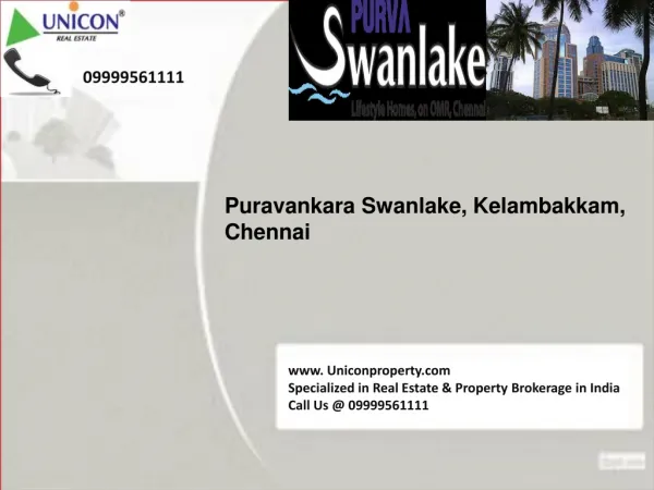 Swanlake Apartments Chennai | For booking call 09999561111