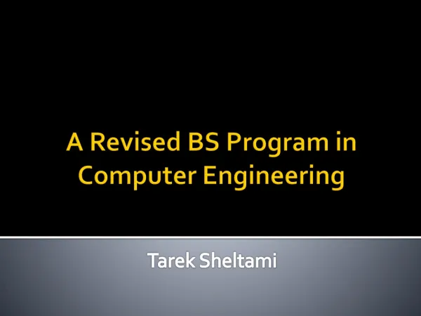 A Revised BS Program in Computer Engineering