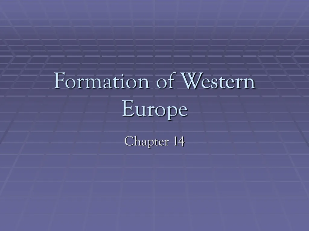 formation of western europe