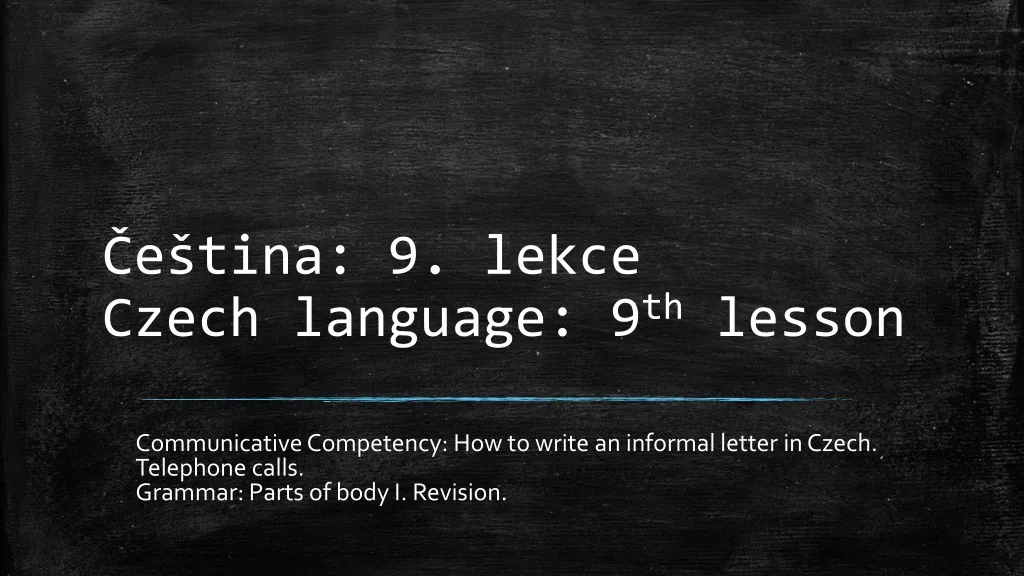 e tina 9 lekce czech language 9 th lesson