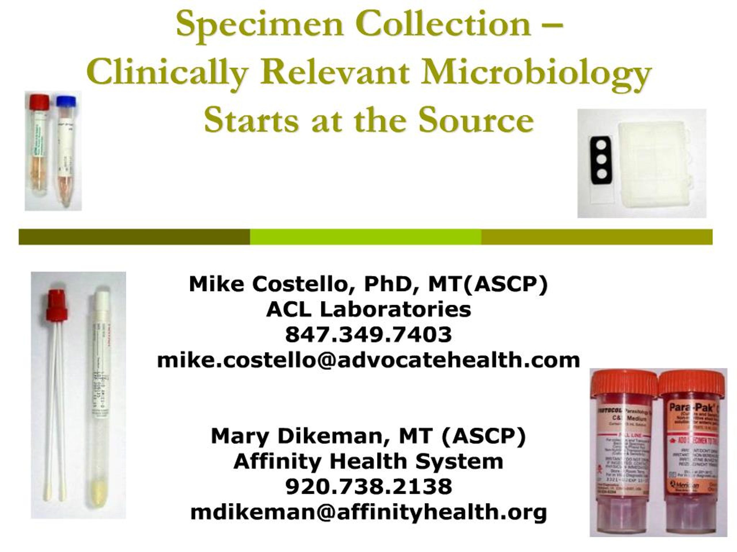 PPT - Specimen Collection Clinically Relevant Microbiology Starts at ...
