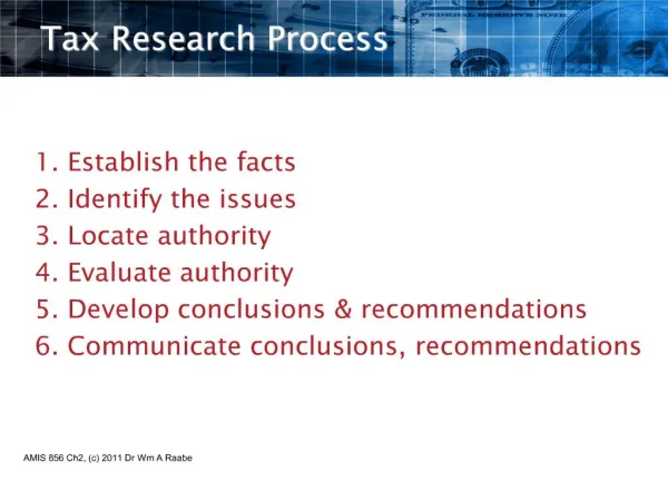 Tax Research Process
