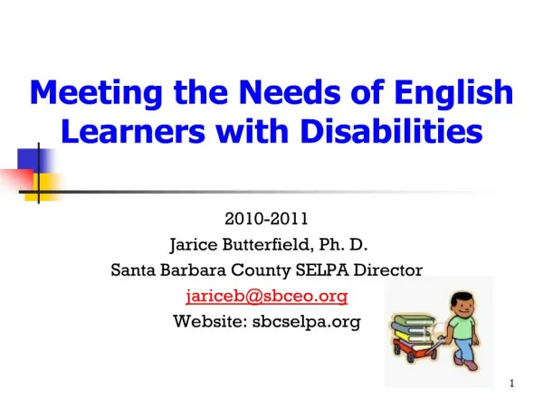 Meeting the Needs of English Learners with Disabilities