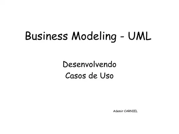 Business Modeling - UML
