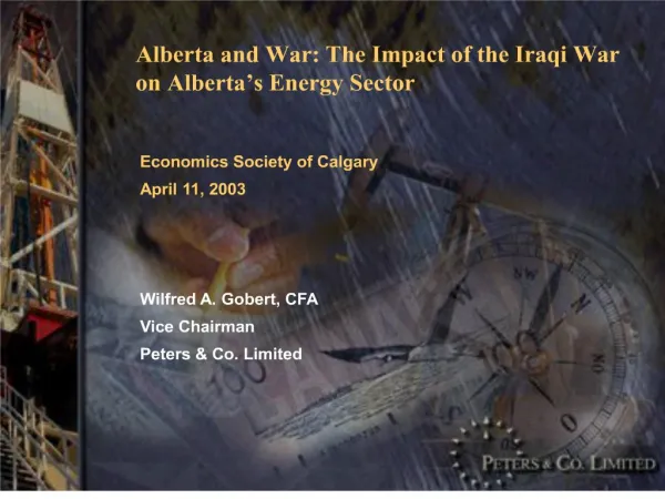 Alberta and War: The Impact of the Iraqi War on Alberta s Energy Sector