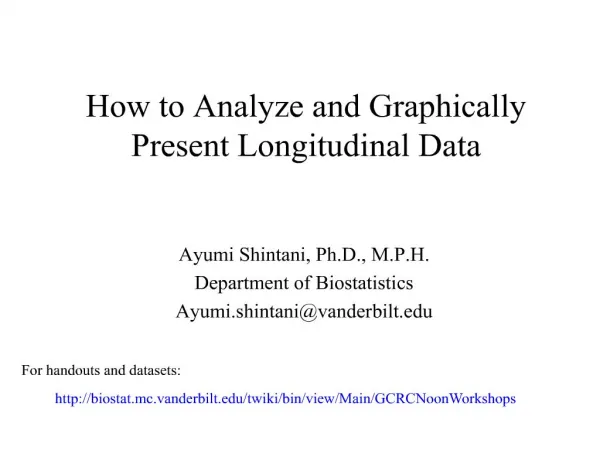 How to Analyze and Graphically Present Longitudinal Data