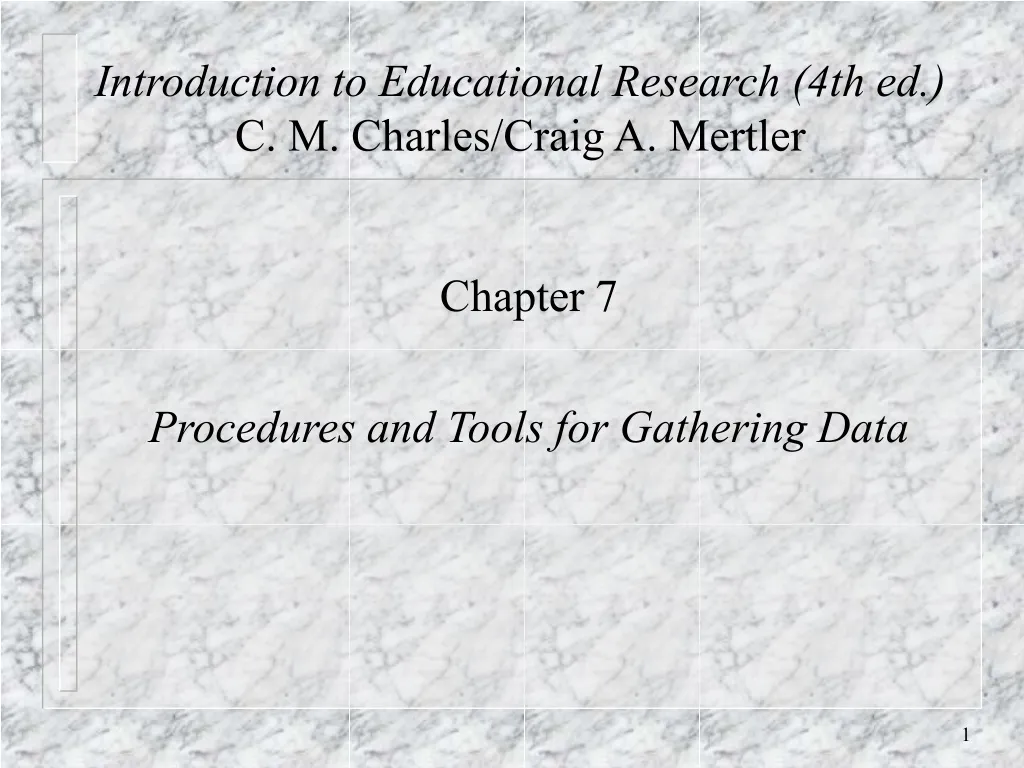 introduction to educational research 4th ed c m charles craig a mertler