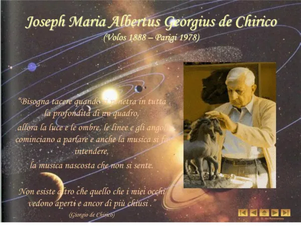 Joseph Maria Albertus Georgius de Chirico Volos 1888 Parigi 1978