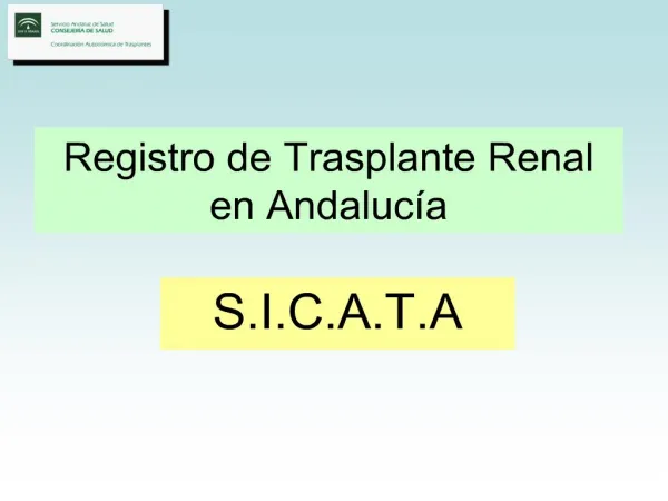 Registro de Trasplante Renal en Andaluc a