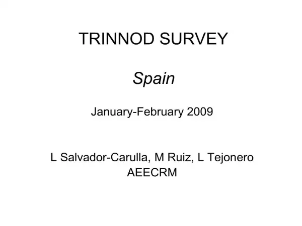 TRINNOD SURVEY Spain