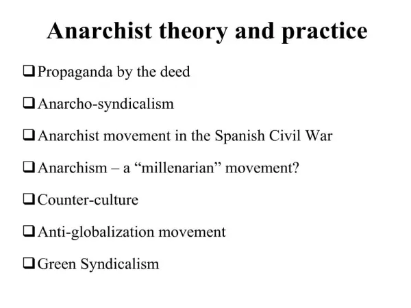 Anarchist theory and practice
